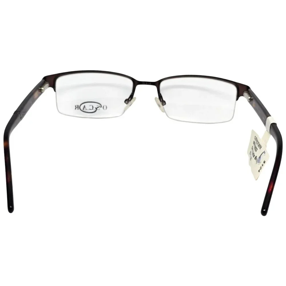 Oscar de la Renta OSM837WM Eyeglass Frames Semi Matte Brown 53-18-140 Half‎ Rim